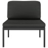 Salon de jardin 3 pcs avec coussins Aluminium Anthracite 