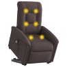 Fauteuil inclinable de massage Marron foncé Tissu 