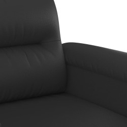 Ensemble de canapés 2 pcs avec coussins Noir Similicuir 