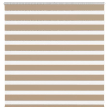 Store zèbre marron sable largeur du tissu 140,9 cm polyester 