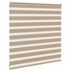 Store zèbre marron sable largeur du tissu 140,9 cm polyester 