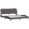 Cadre de lit avec LED sans matelas gris 180x200 cm 