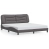 Cadre de lit avec LED sans matelas gris 180x200 cm 
