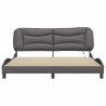 Cadre de lit avec LED sans matelas gris 180x200 cm 