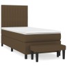Sommier à lattes de lit avec matelas Marron foncé 100x200 cm 