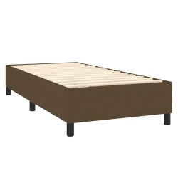 Sommier à lattes de lit avec matelas Marron foncé 100x200 cm 