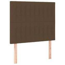 Sommier à lattes de lit avec matelas Marron foncé 100x200 cm 