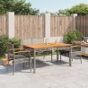Ensemble à manger jardin 4pcs et coussins Gris Résine tressée 