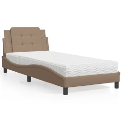 Lit avec matelas cappuccino 80x200 cm similicuir 