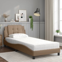 Lit avec matelas cappuccino 80x200 cm similicuir 