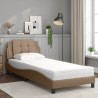 Lit avec matelas cappuccino 80x200 cm similicuir 