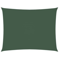 Voile de parasol tissu oxford rectangulaire 2x3,5 m vert foncé 