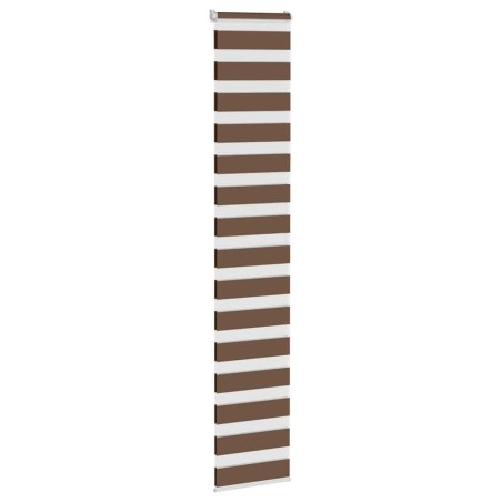 Store zèbre marron 40x200 cm largeur du tissu 35,9 cm polyester 