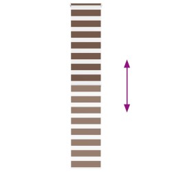 Store zèbre marron 40x200 cm largeur du tissu 35,9 cm polyester 