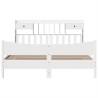 Cadre de lit sans matelas blanc 180x200 cm bois massif de pin 