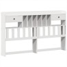 Cadre de lit sans matelas blanc 180x200 cm bois massif de pin 