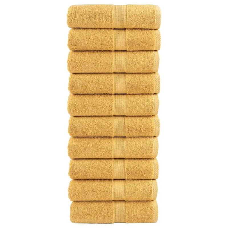 Serviettes de visage de qualité supérieure SOLUND 10 pcs doré 