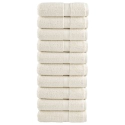 Serviettes de visage de qualité supérieure SOLUND 10 pcs crème 