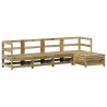Salon de jardin 5 pcs bois de pin imprégné 