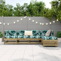 Salon de jardin 5 pcs bois de pin imprégné 