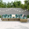Salon de jardin 5 pcs bois de pin imprégné 