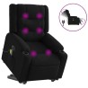 Fauteuil inclinable de massage électrique Noir Tissu 