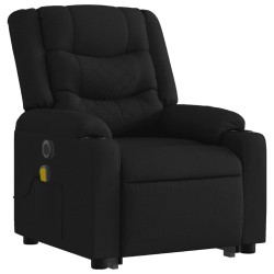 Fauteuil inclinable de massage électrique Noir Tissu 