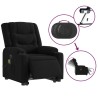 Fauteuil inclinable de massage électrique Noir Tissu 