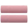 Canapé 2 places avec oreillers décoratifs rose 140 cm velours 