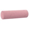 Canapé 2 places avec oreillers décoratifs rose 140 cm velours 