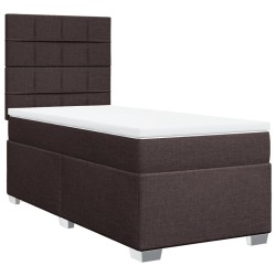 Sommier à lattes de lit avec matelas Marron foncé 90x200 cm 