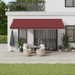 Auvent manuel rétractable bordeaux 500x300 cm 