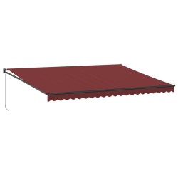 Auvent manuel rétractable bordeaux 500x300 cm 