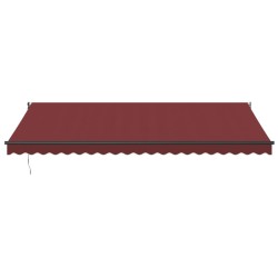 Auvent manuel rétractable bordeaux 500x300 cm 