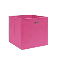 Boîtes de rangement 4 pcs Tissu intissé 28x28x28 cm Rose 