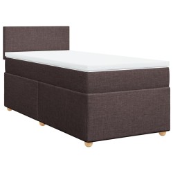 Sommier à lattes de lit avec matelas Marron foncé 100x200 cm 