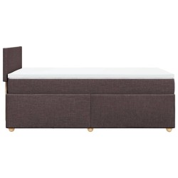 Sommier à lattes de lit avec matelas Marron foncé 100x200 cm 