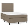 Sommier à lattes de lit avec matelas taupe 120x190 cm tissu 