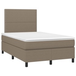 Sommier à lattes de lit avec matelas taupe 120x190 cm tissu 