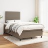 Sommier à lattes de lit avec matelas taupe 120x190 cm tissu 