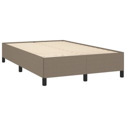 Sommier à lattes de lit avec matelas taupe 120x190 cm tissu 