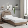 Lit avec matelas cappuccino 90x190 cm similicuir 