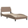 Lit avec matelas cappuccino 90x190 cm similicuir 