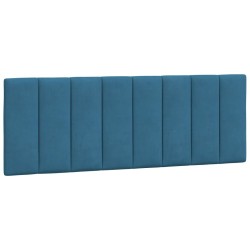 Lit avec matelas bleu 120x200 cm velours 