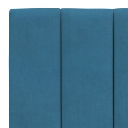 Lit avec matelas bleu 120x200 cm velours 