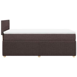 Sommier à lattes de lit avec matelas Marron foncé 90x190 cm 