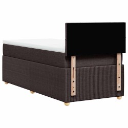Sommier à lattes de lit avec matelas Marron foncé 90x190 cm 