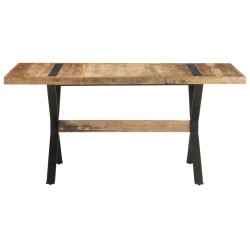 Table de salle à manger 160x80x76 cm Bois de manguier brut 
