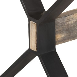 Table de salle à manger 160x80x76 cm Bois de manguier brut 