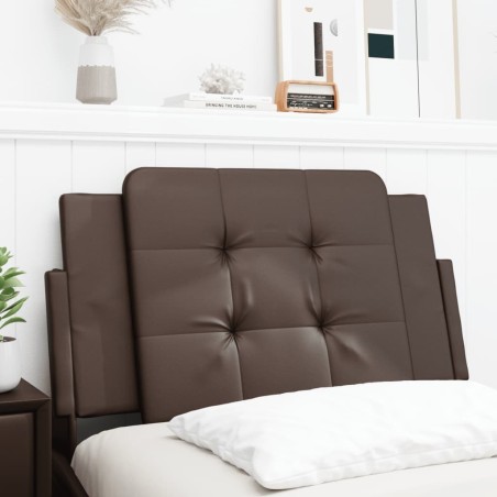 Coussin de tête de lit marron 90 cm similicuir 